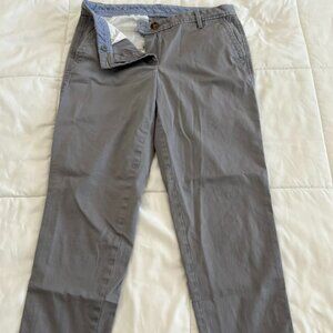 Talbots Pants Women 6 (fits 29x28) Gray Girlfriend Chino Mid Rise Stretch Casual